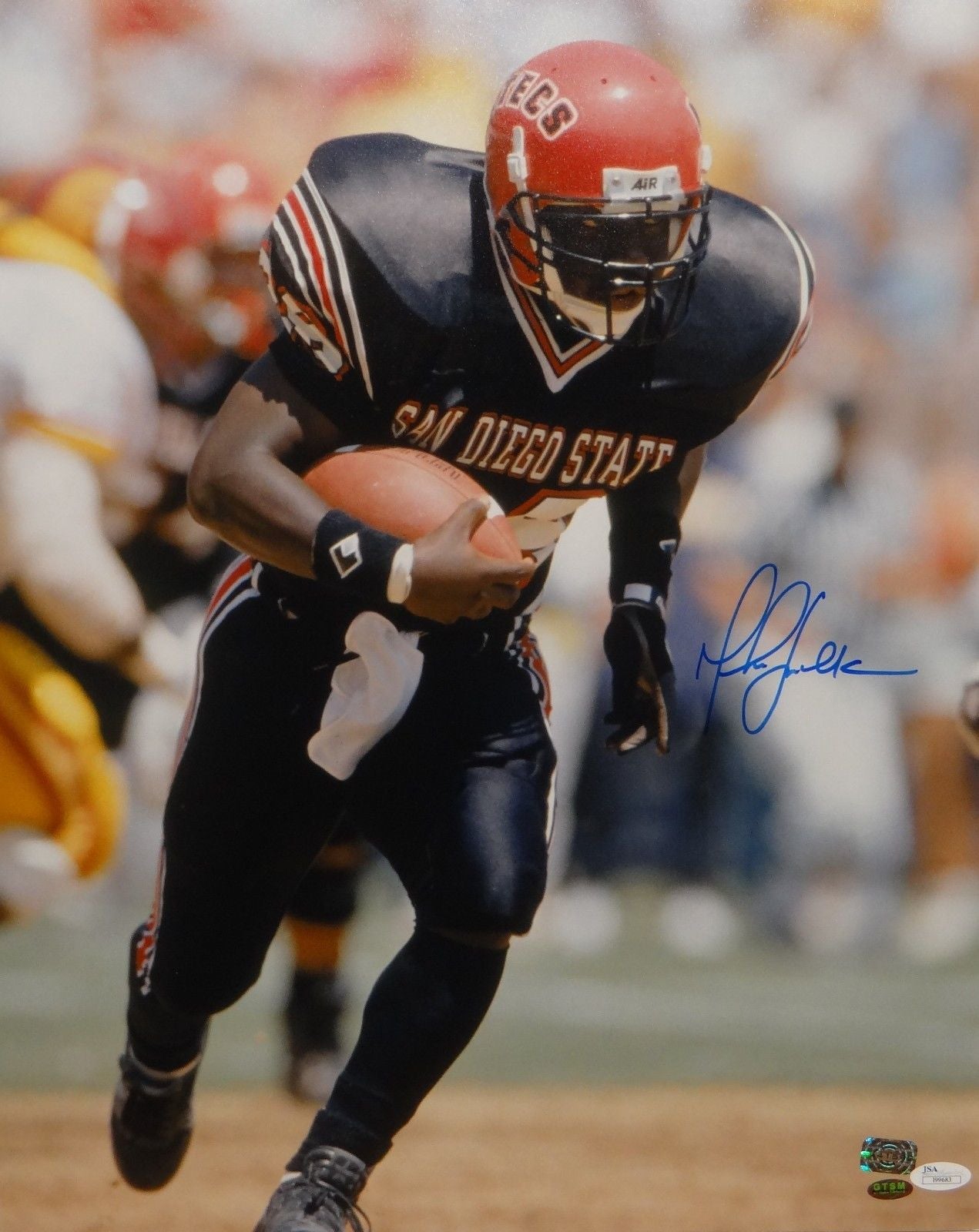 Marshall Faulk Autographed 16x20 San Diego State Vertical Photo