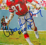 Claude Humphrey HOF Autographed Atlanta Falcons Goal Line Art Card- JSA Auth