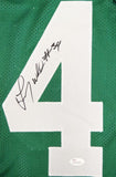 Lorenzo White Signed / Autographed Green College Style Jersey- JSA W Auth