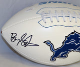 Barry Sanders Autographed Detroit Lions Logo Football- JSA W Auth