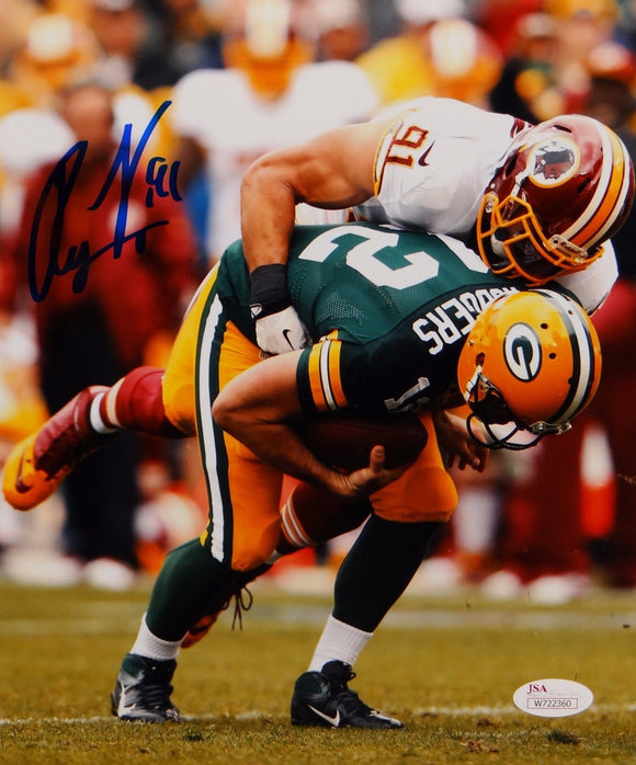 Ryan Kerrigan Autographed 8x10 Redskins Against Packers Photo- JSA W Auth