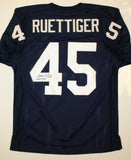 Rudy Ruettiger Never Quit Signed / Autographed Navy Blue Jersey- JSA Auth Image 1