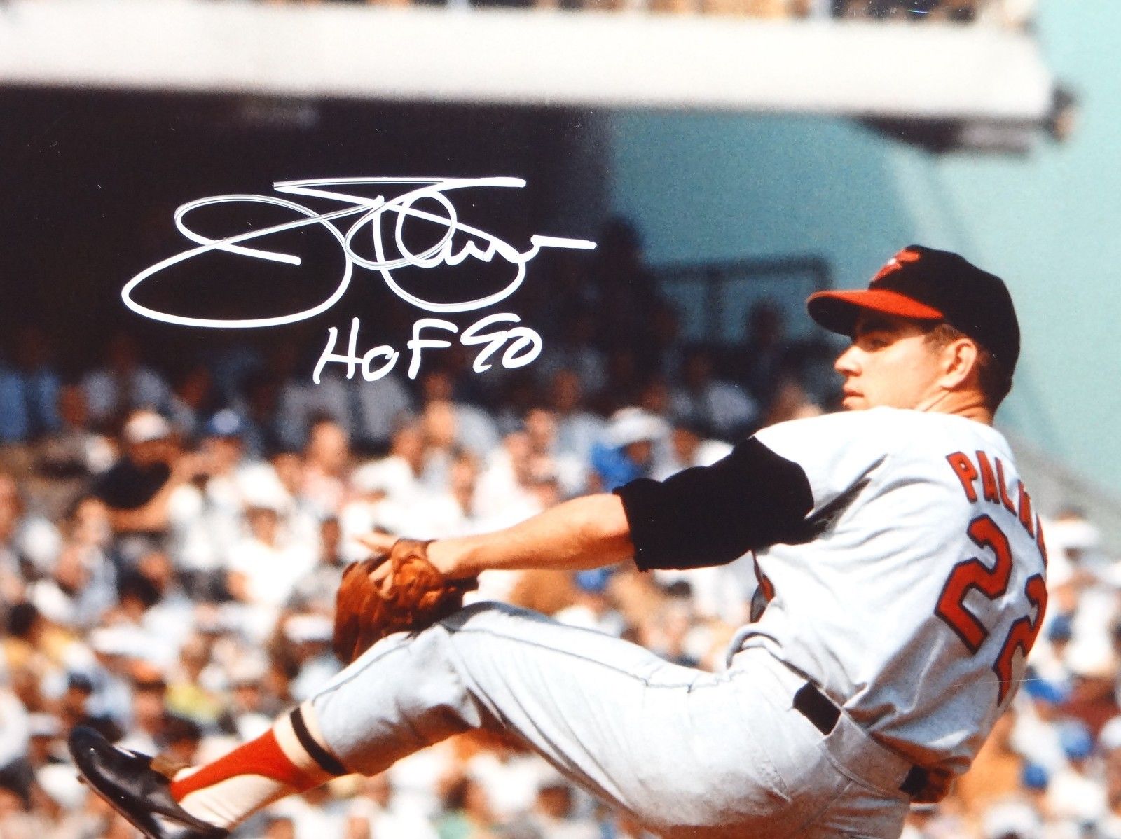 Jim Palmer Autographed Baltimore Orioles 8x10 Pitching Photo W