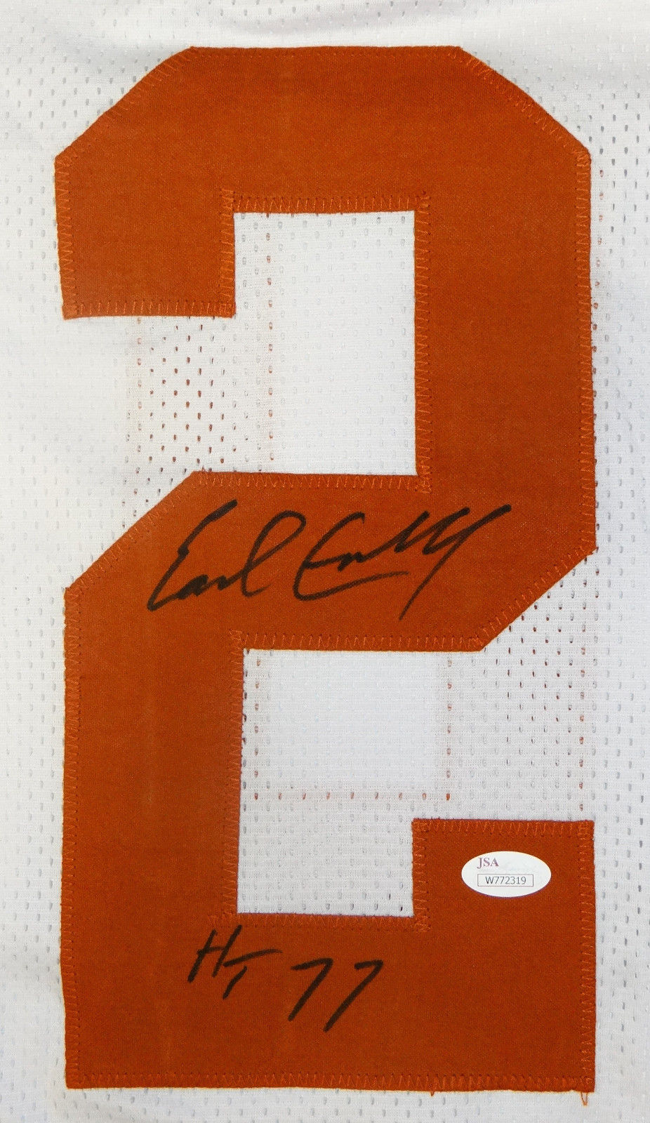 Earl Campbell Signed Custom White College Football Stat Jersey HT