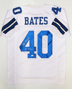 Bill Bates SB Champs Signed / Autographed White Pro Style Jersey- JSA Auth