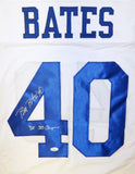 Bill Bates SB Champs Signed / Autographed White Pro Style Jersey- JSA Auth