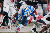 Stevan Ridley Autographed 8x10 Against Broncos Photo- JSA Authenticated