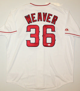 Jered Weaver Autographed White Los Angeles Angels Jersey- JSA W Authenticated