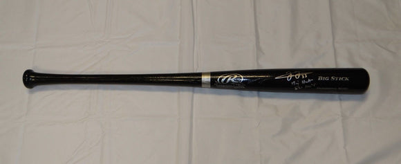 Frank Thomas Big Hurt 521 Autographed Rawlings Big Stick Black Baseball Bat- JSA