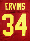 Ricky Ervins Autographed Maroon Jersey- JSA Authenticated