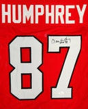Claude Humphrey HOF Signed / Autographed Red Pro Style Jersey- JSA Authenticated