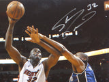 Shaquille O'Neal Autographed 16x20 Miami Heat Against Bucks Photo- JSA Auth