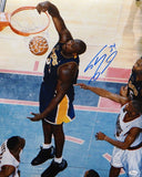 Shaquille O'Neal Autographed 16x20 LA Lakers Dunk Against 76ers Photo- JSA Auth