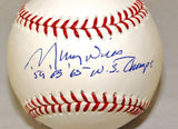 Maury Wills 59' 63' 65' WS Champs Autographed Rawlings OML Baseball- JSA Auth