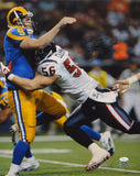 Brian Cushing Autographed 16x20 Tackling Rams QB Photo- JSA Authenticated Image 1