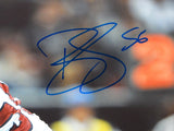 Brian Cushing Autographed 16x20 Tackling Rams QB Photo- JSA Authenticated Image 2
