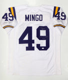 Barkevious Mingo Signed White College Style Jersey w/ 1st Round Pick- JSA Auth