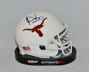 Vince Young Autographed Texas Longhorns Schutt Mini Helmet- JSA W Authenticated