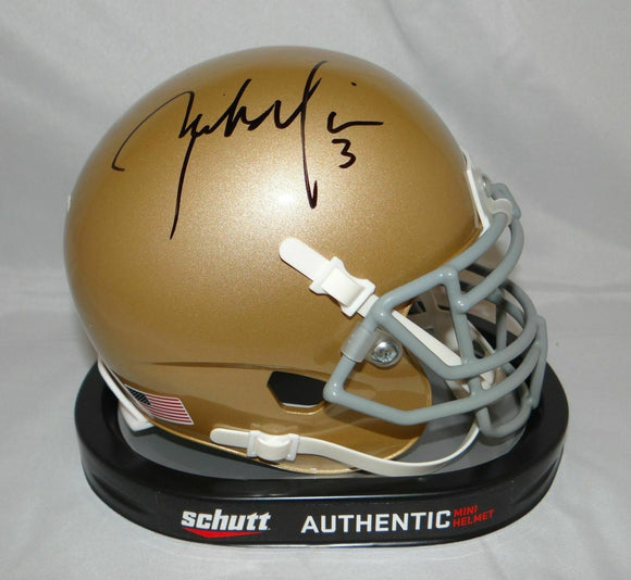 Rick Mirer Autographed Notre Dame Fighting Irish Mini Helmet- JSA W Auth