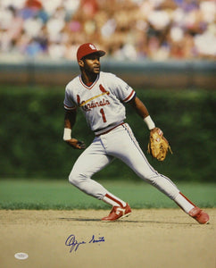 Ozzie Smith Autographed 16x20 On Field Photo- JSA Authenticated