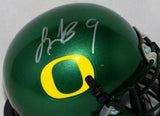 LeGarrette Blount Autographed Oregon Ducks Green Mini Helmet- JSA Witnessed Auth