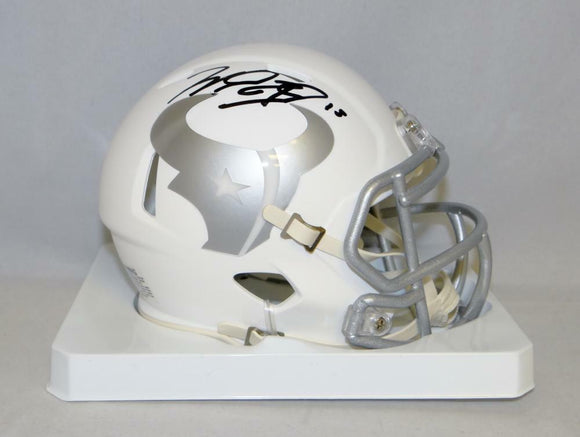 Will Fuller Autographed Houston Texans ICE Speed Mini Helmet- JSA Witnessed Auth
