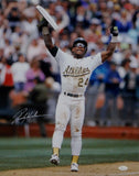 Rickey Henderson Autographed 16x20 With Base *White - JSA W Authenticated