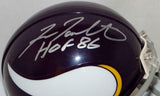 Fran Tarkenton Signed Minnesota Vikings TB 61-79 Mini Helmet W/HOF- JSA W Auth *Silver
