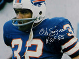 O. J. Simpson Signed Buffalo Bills 16x20 On Bench Photo W/ HOF- JSA W Auth *Wht