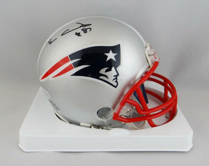 Ben Coates Autographed New England Patriots Mini Helmet - Beckett W Auth *Black