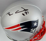 Ben Coates Autographed New England Patriots Mini Helmet - Beckett W Auth *Black