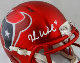 Deshaun Watson Autographed Houston Texans Blaze Mini Helmet- JSA W Auth *White Image 2