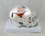 Earl Campbell Autographed Texas Longhorns Chrome Mini Helmet w/ HT 77- JSA W Auth *Orange