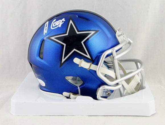 Amari Cooper Autographed Dallas Cowboys Blaze Mini Helmet- JSA W Auth *White