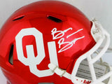 Brian Bosworth Autographed OU Sooners Riddell Speed Chrome Mini Helmet - JSA W Auth