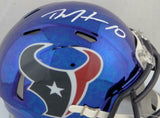 DeAndre Hopkins Autographed Houston Texans Chrome Mini Helmet- JSA W Auth *Top