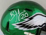 Brian Dawkins Autographed Philadelphia Eagles Chrome Mini Helmet- JSA W Auth *White