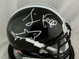 Jamie Foxx Autographed Miami Sharks Black Schutt Mini Helmet- JSA W Auth *Silver