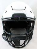 Justin Jefferson Autographed Minnesota Vikings F/S Lunar SpeedFlex Helmet w/Insc - Beckett W Hologram *Purple
